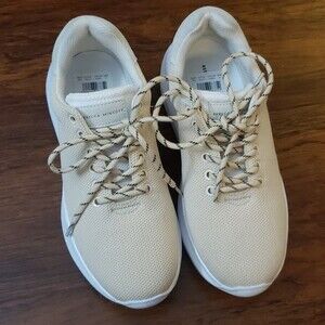 NWT Rebecca Minkoff Beige Chic Feminine Athleisure Trendy Comfy Sneakers size 8